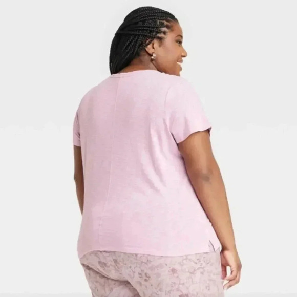 Knox Rose Plus Shirt Women's Size 1X 2X Pink Lightweight Short Sleeve T Shirt - Picture 2 of 7